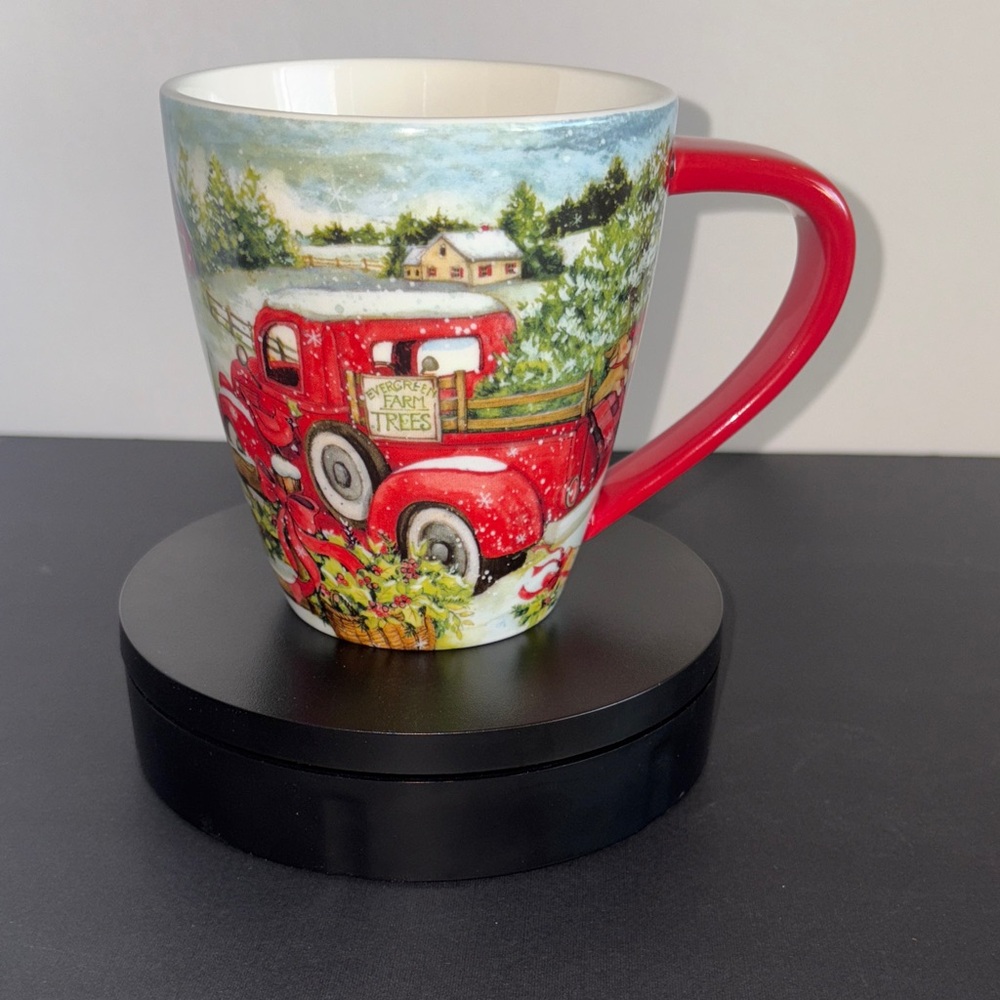 LANG Snowy Red Truck Winter Christmas Mug 2018